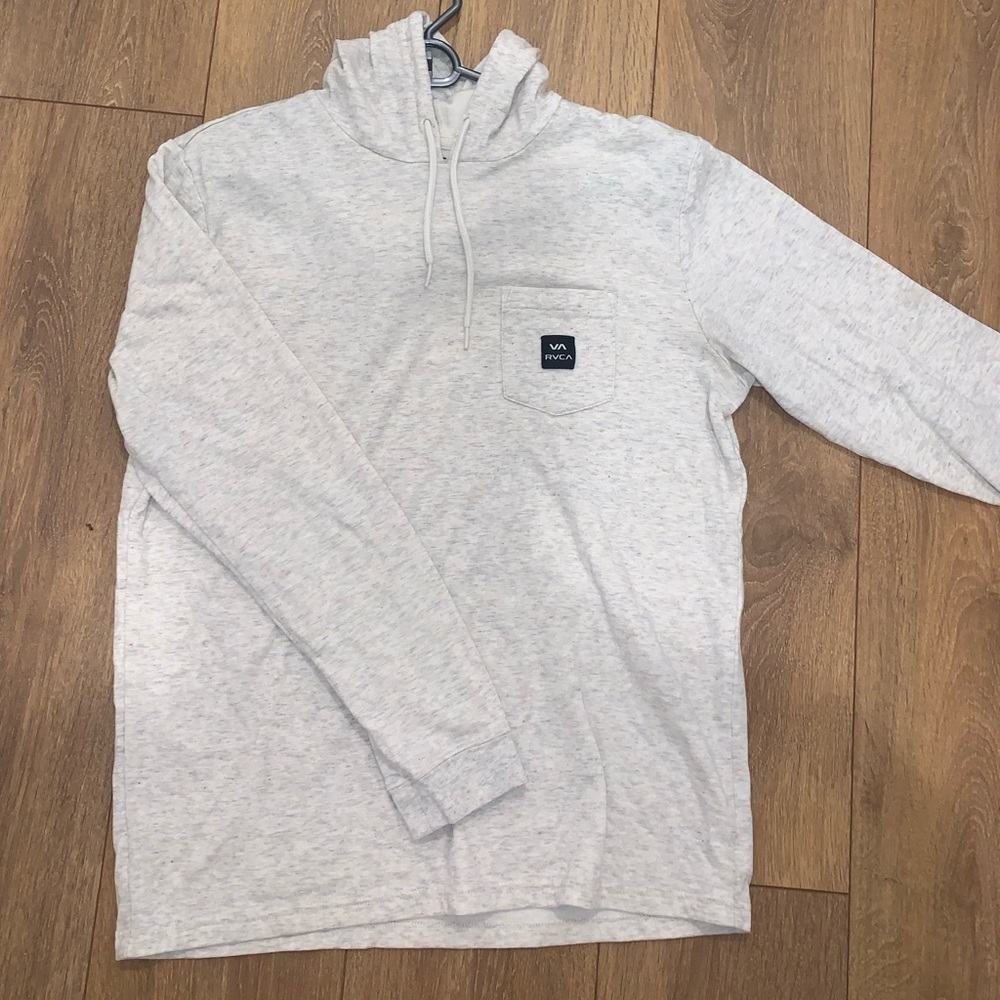 RVCA White Hooded Men’s Sweatshirt - Large